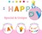 Happy Birthday Banner | Felt Birthday Banner | Rainbow Happy Birthday Sign for Birthday Decor, Backdrop | Banner for Birthday Party Decoration